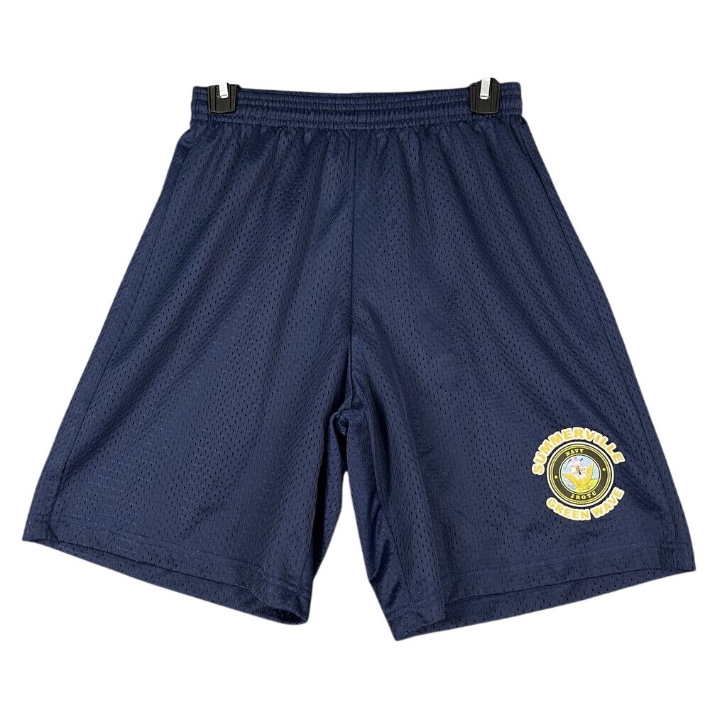 ROTC Gym Shorts Mens Small NAVY Youth Military Physical‎ Fitness PFU Activewear
